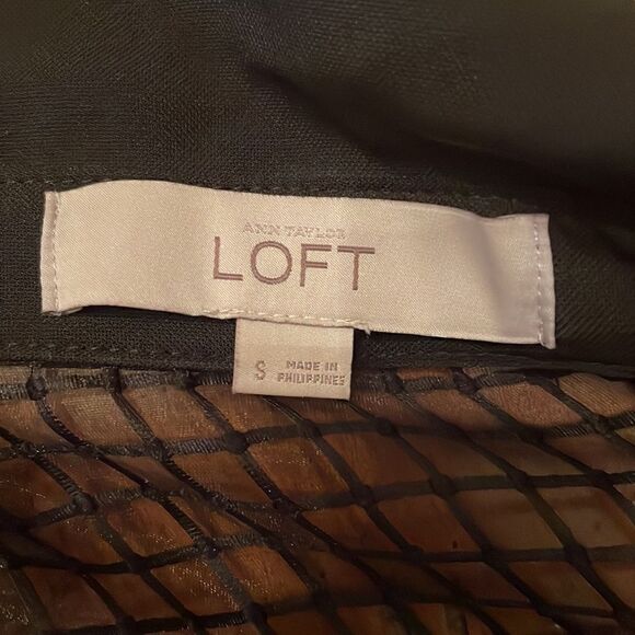 Loft Black Drawstring Waist Shirt Dress - S - Picture 7 of 9